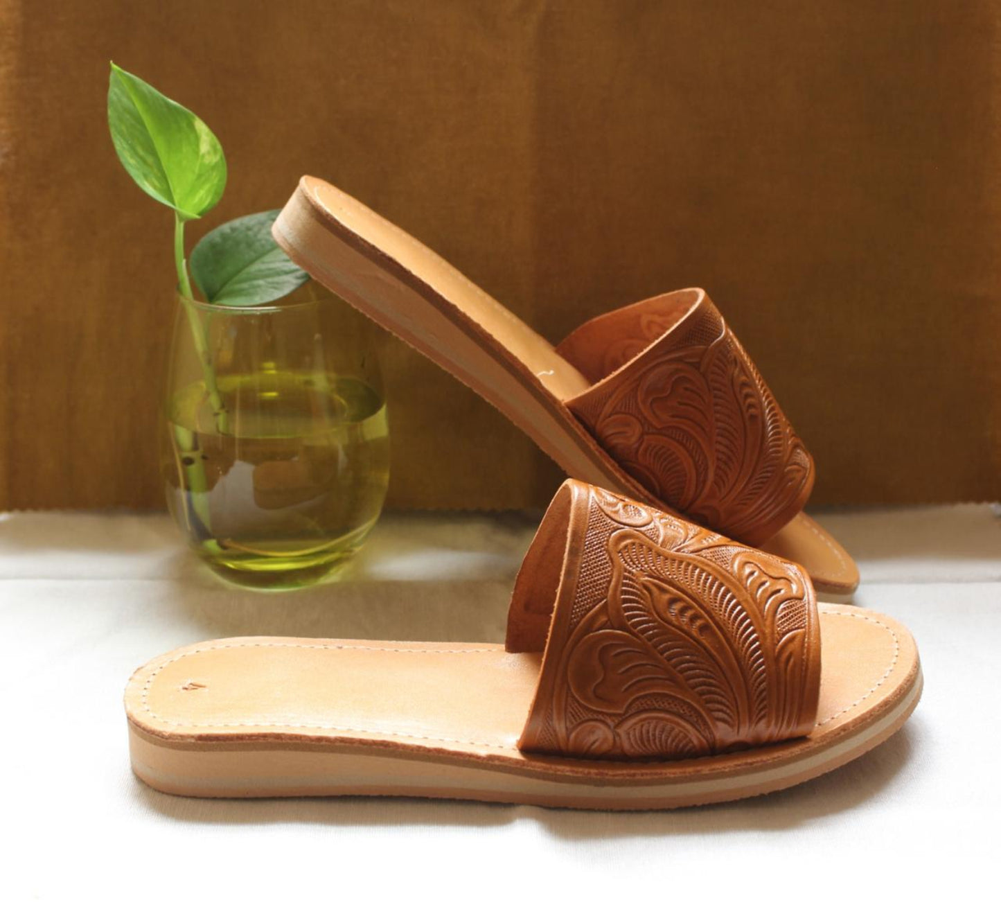 Sandalias de piel